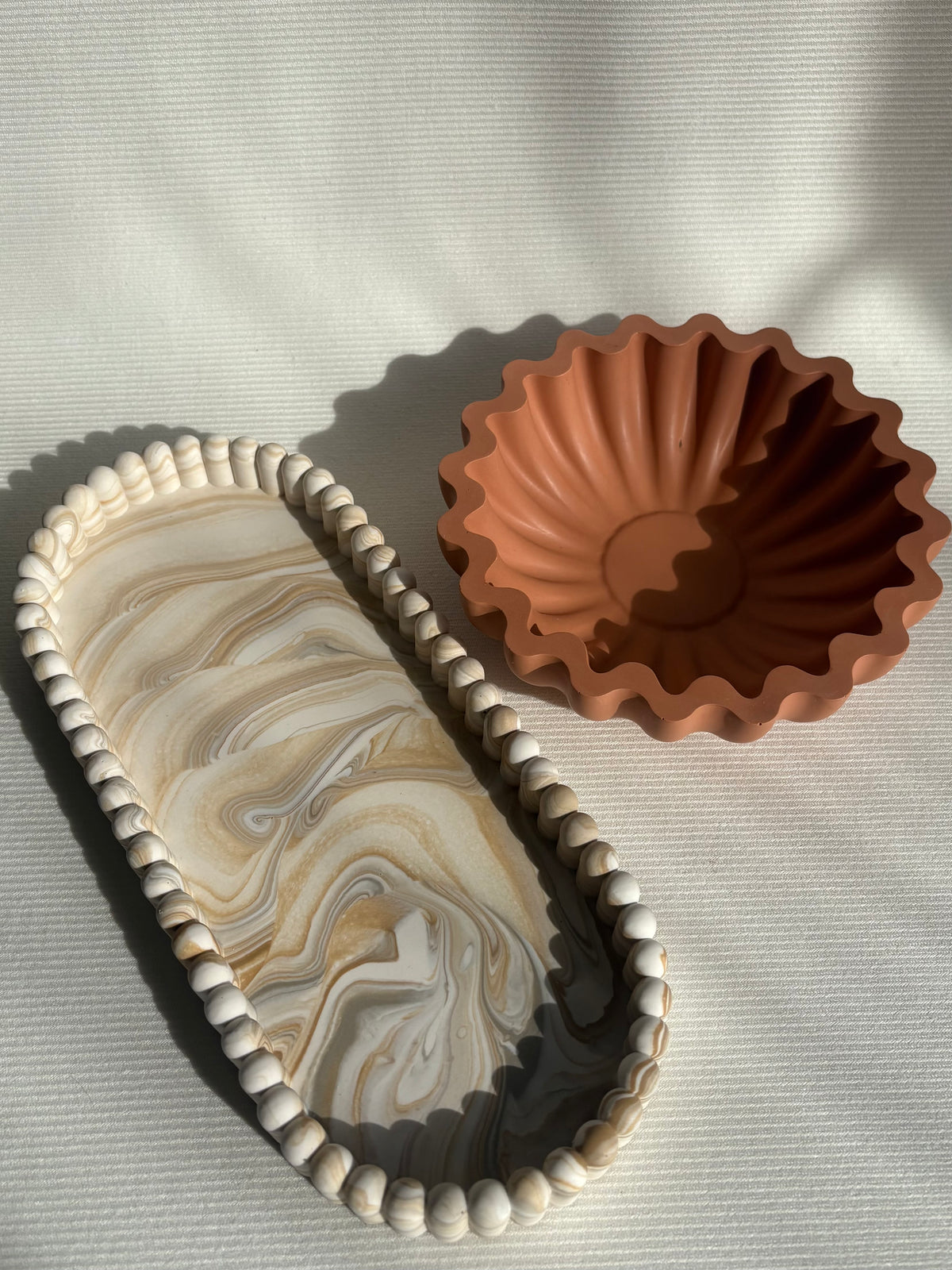 Marble tray set