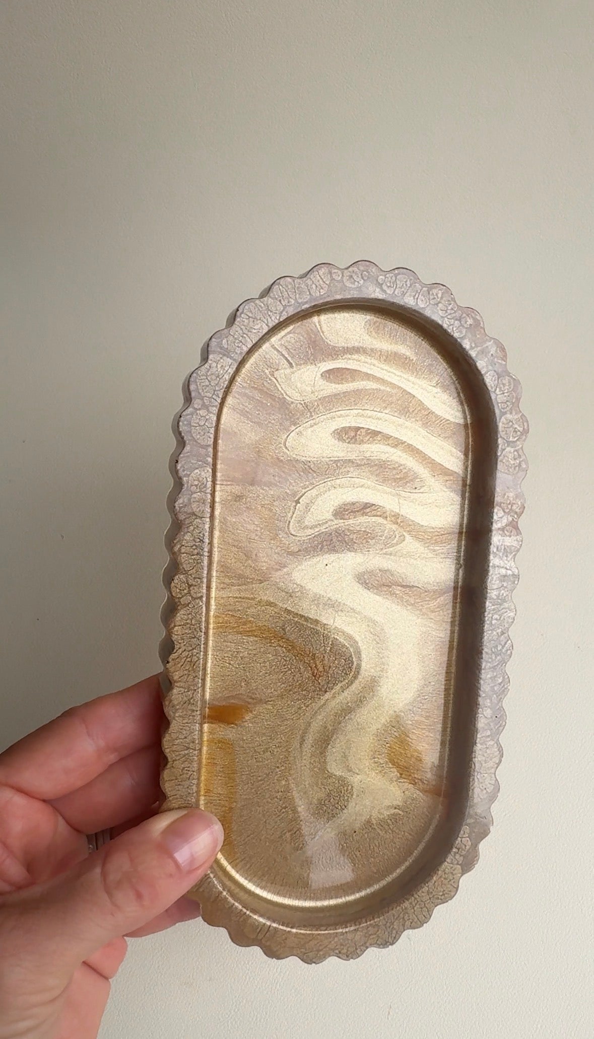 Gold Resin sparkle tray