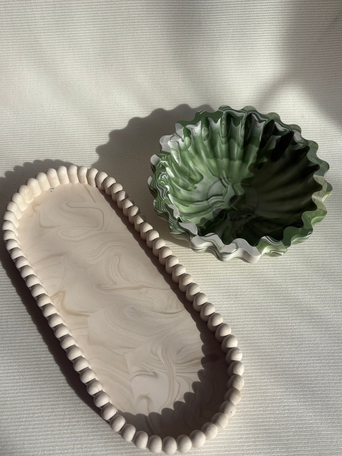Marble tray set