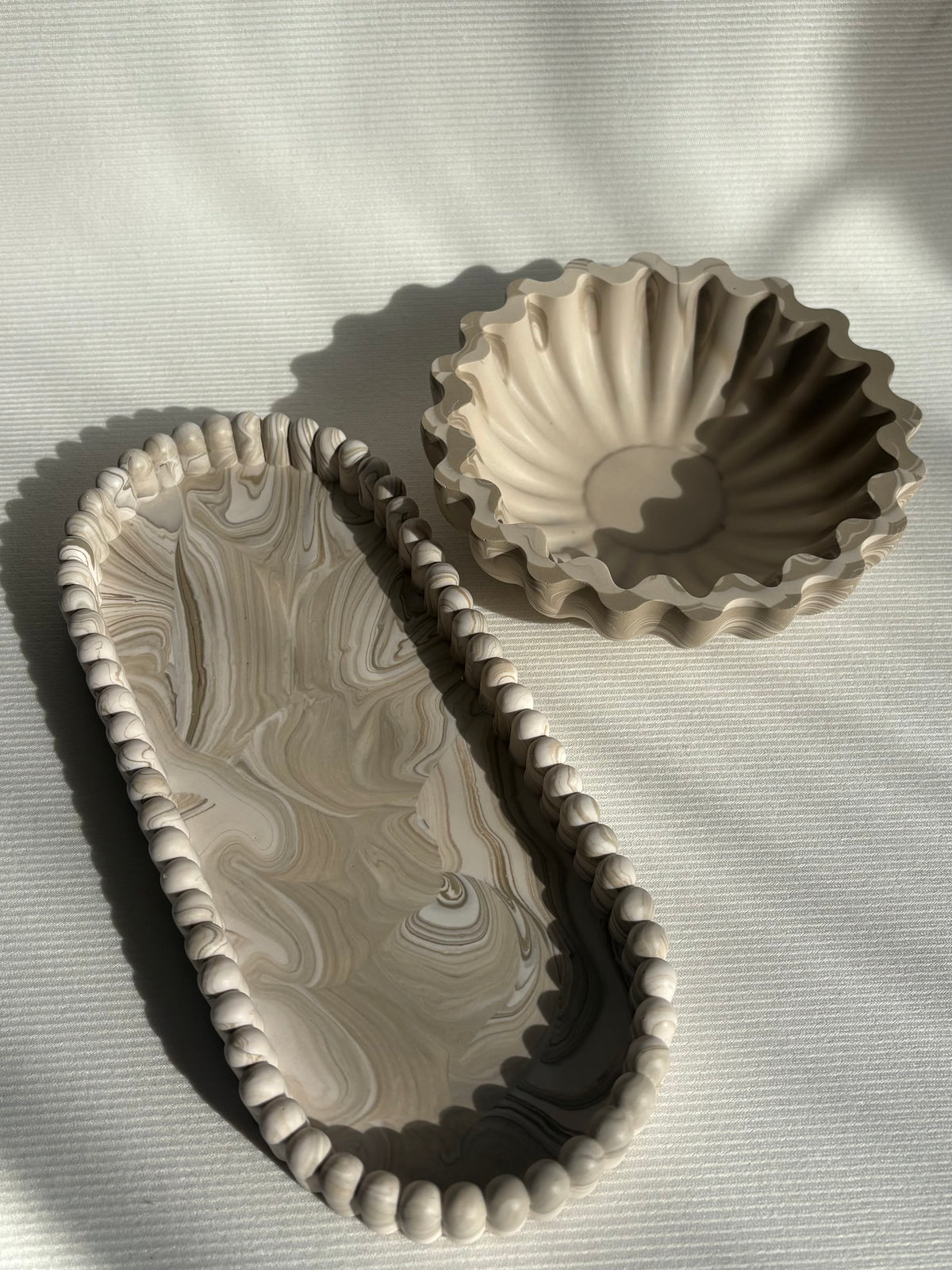 Marble tray set