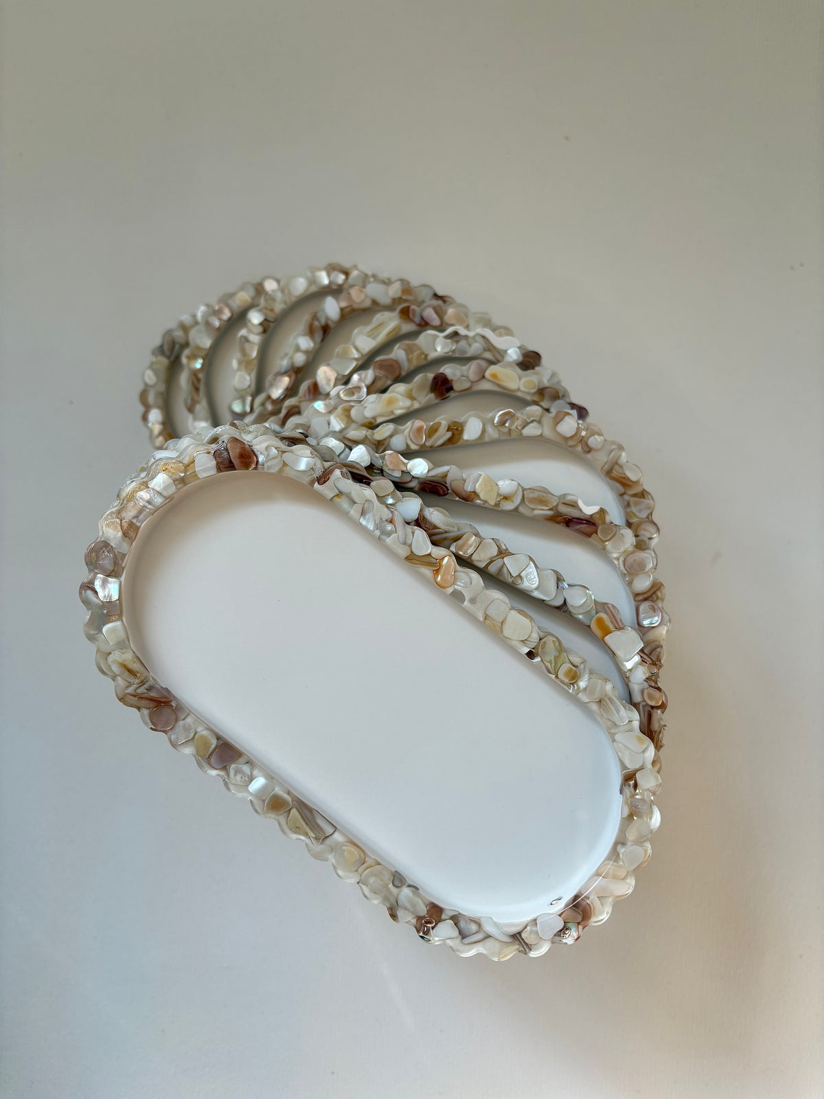 *COMING SOON * The Mother of Pearl ruffle tray