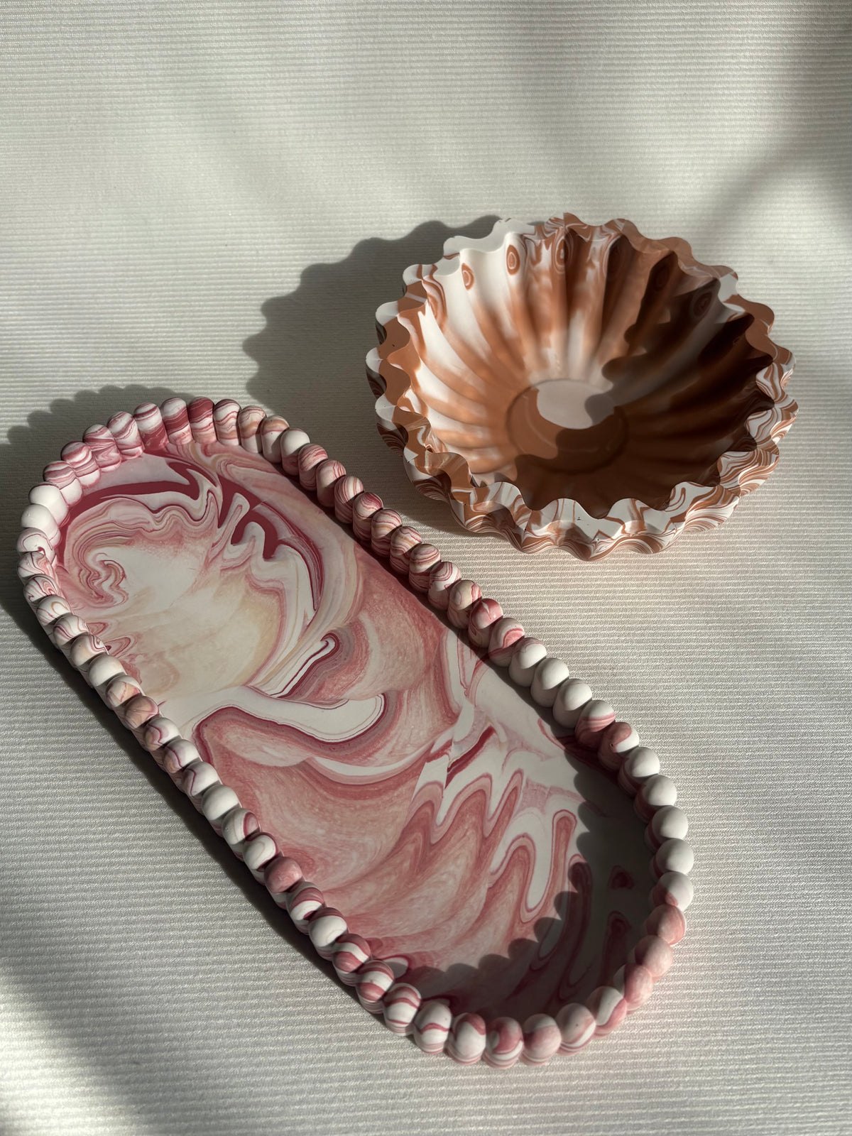 Marble tray set