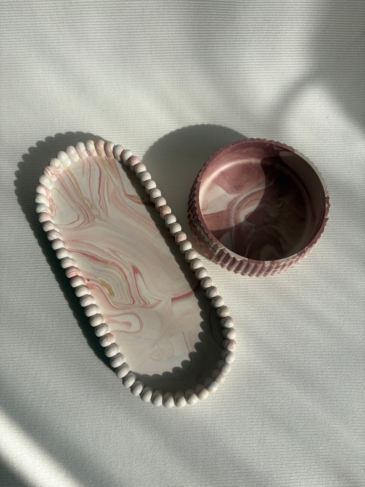 Marble tray set