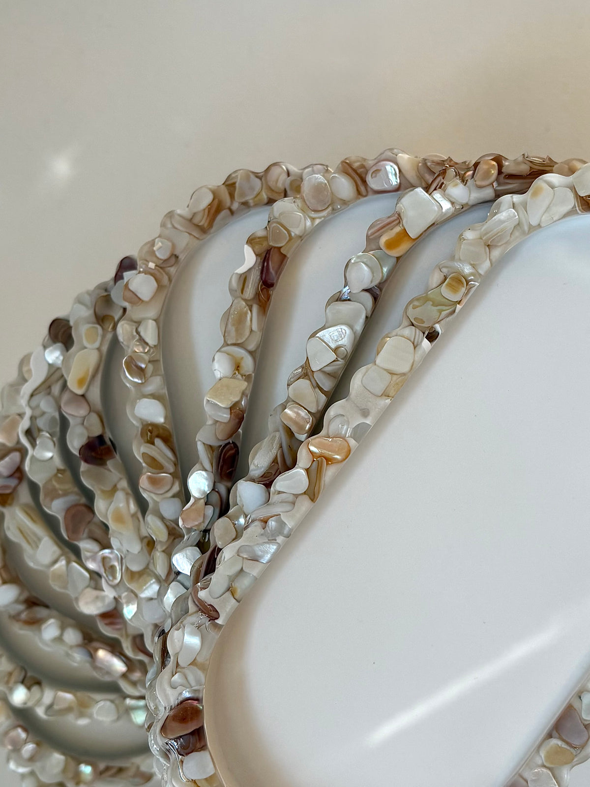 *COMING SOON * The Mother of Pearl ruffle tray