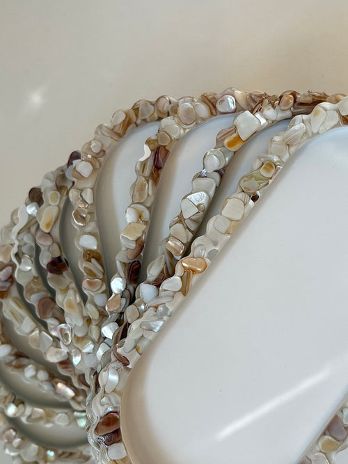 *PRE ORDER* The Mother of Pearl ruffle tray - September delivery